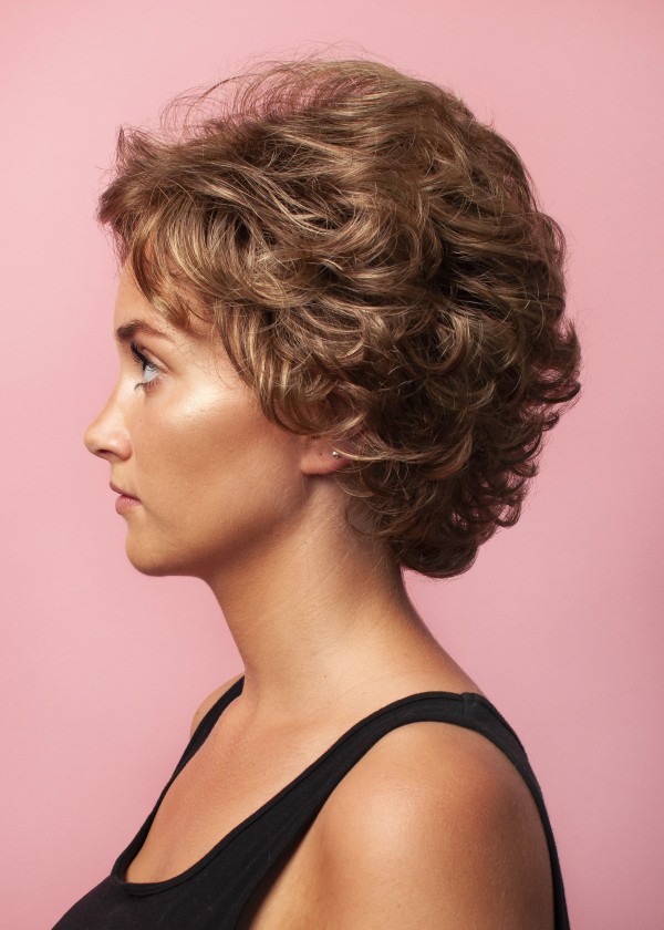 Women's synthetic brown wig - Short - Online store