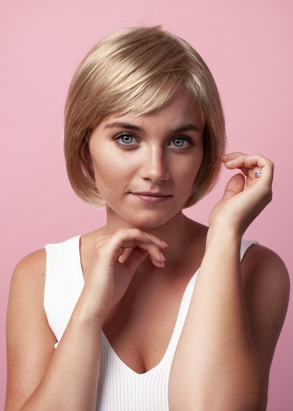 Women's synthetic wig blonde - Short - Online store