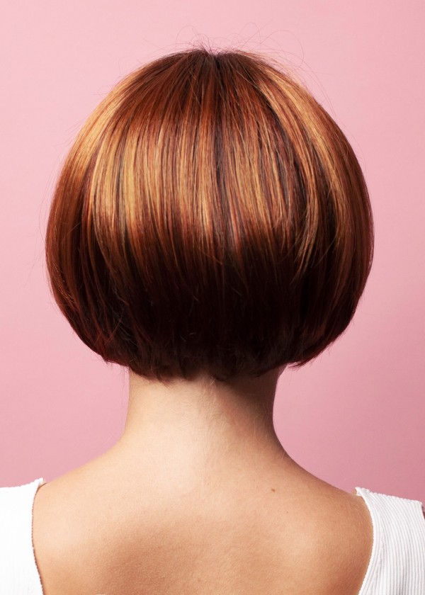 Synthetic Wig with Bangs - Red - Online Store