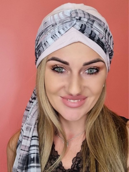Pastelový turban - Po chemoterapii - Online Shop Poľsko