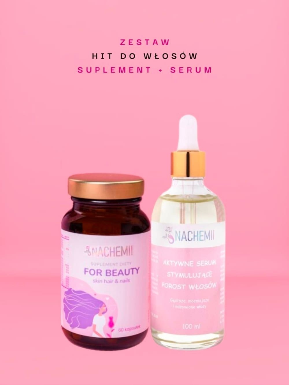 Hair care kit - supplement + rub. - Shop online Poland