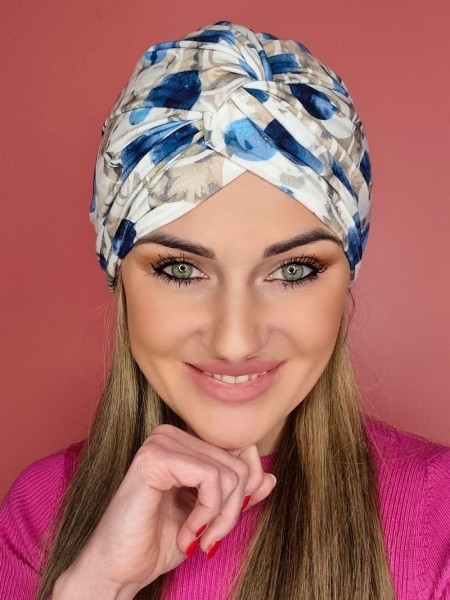 Blue turban Klara - Shop online Poland