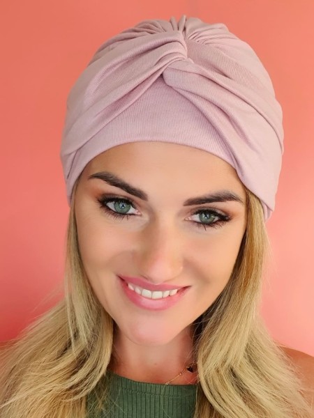 Pink turban Laura - after chemotherapy - Shop online Poland