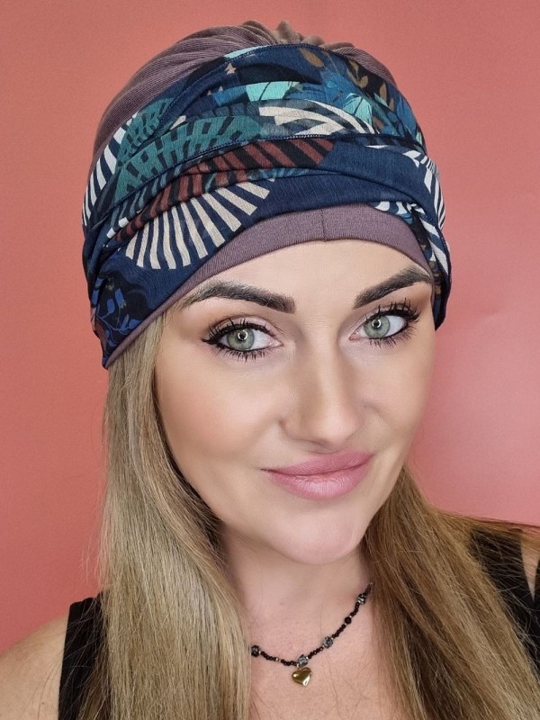 Brauner Turban – nach einer Krebsbehandlung – Online-Shop Polen