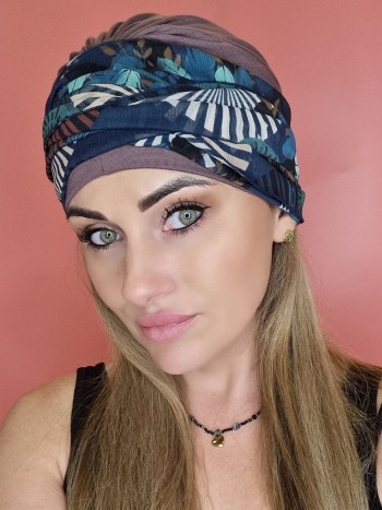 Brauner Turban – nach einer Krebsbehandlung – Online-Shop Polen