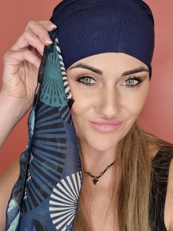 Viskose-Turban mit Schärpe – nach der Chemotherapie – Online-Shop Pol