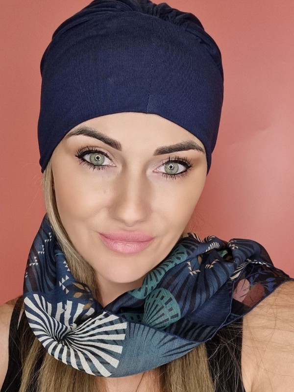 Viskose-Turban mit Schärpe – nach der Chemotherapie – Online-Shop Pol