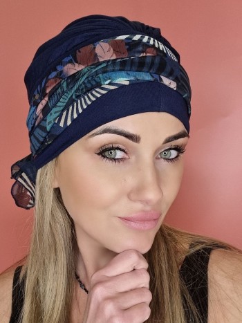 Viskose-Turban mit Schärpe – nach der Chemotherapie – Online-Shop Pol