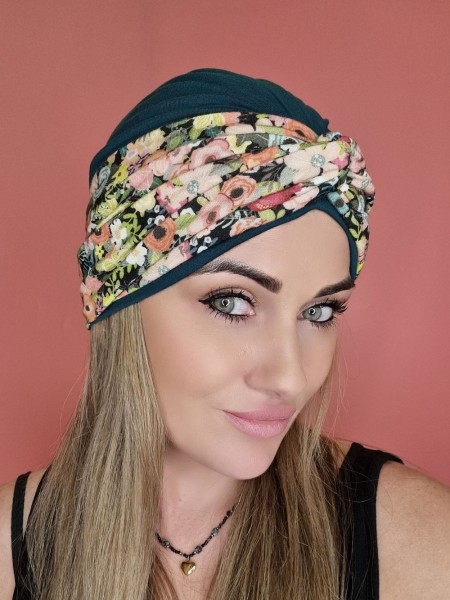 Green turban - after chemotherapy - online store Poland