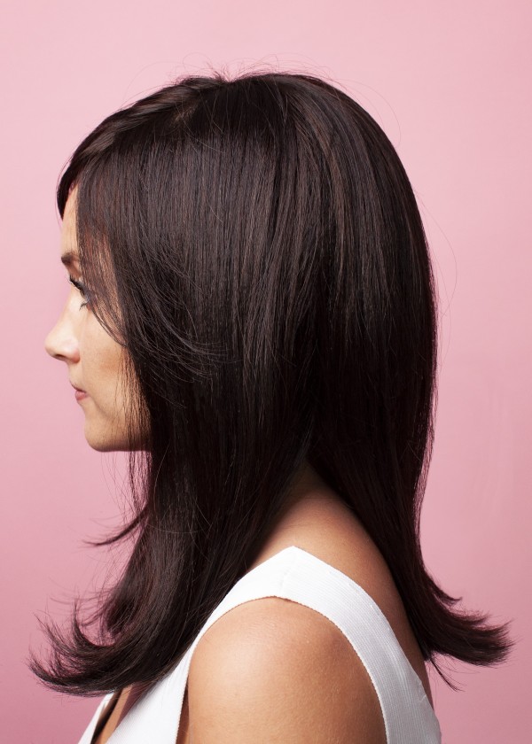 Brown wig - synthetic - Online store