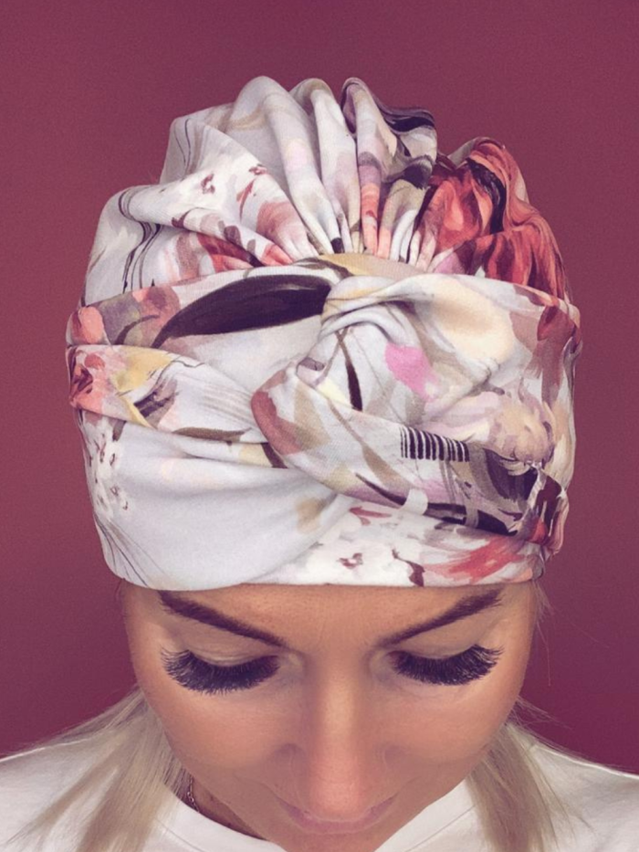 Turban mit Blumenmuster - Baumwolle