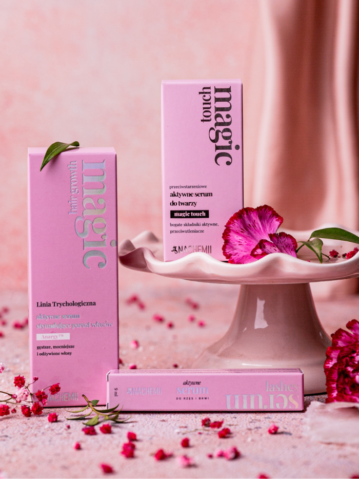 Nachemia Trio Set - Hair Serum + Face Serum + Eyelash and Eyebrow Serum