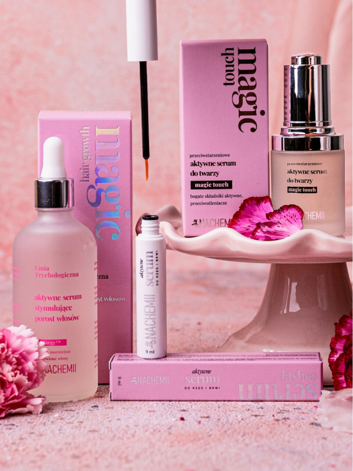 Nachemia Trio Set - Haarserum + Gesichtsserum + Wimpern- und Augenbrauenserum