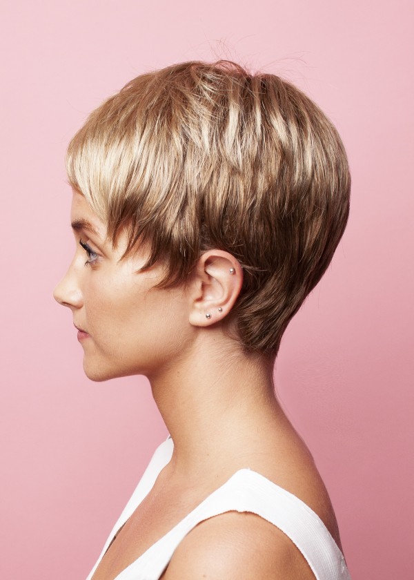 Women's synthetic wig blonde - Short - Online store