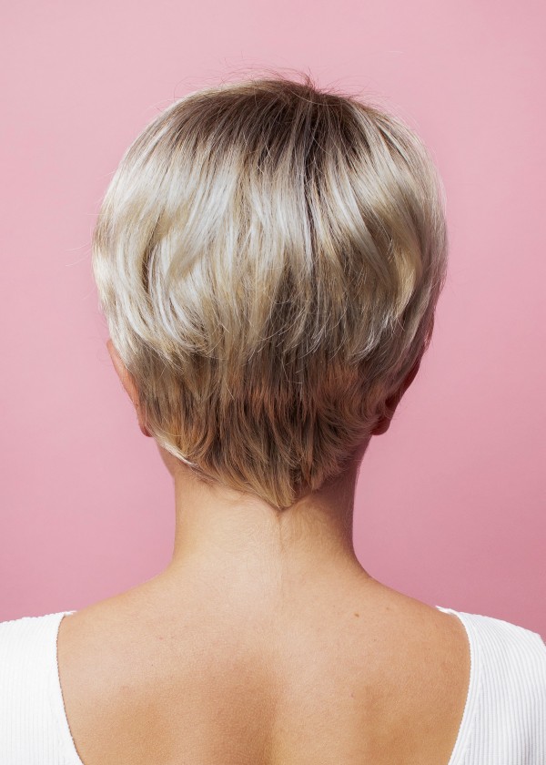 Short synthetic wig - blonde - Online store