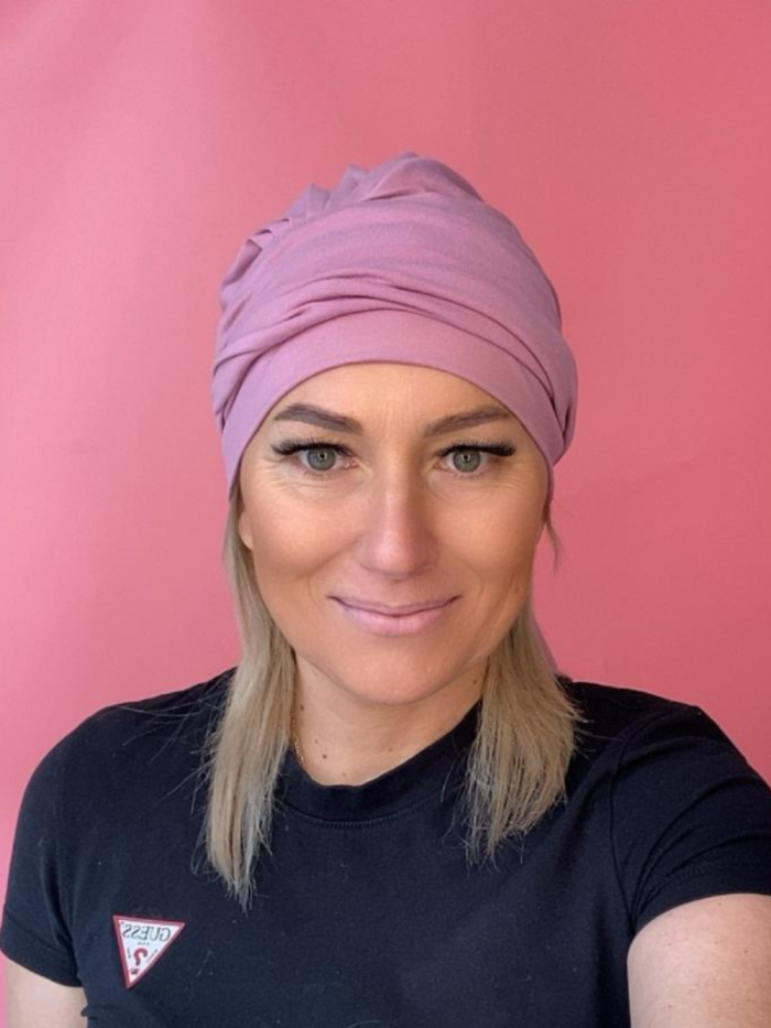 Ružový turban - bambus - Internetový obchod