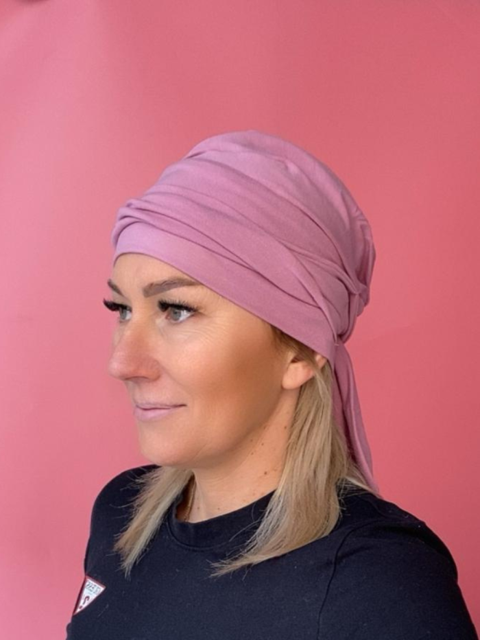 Ružový turban - bambus - Internetový obchod