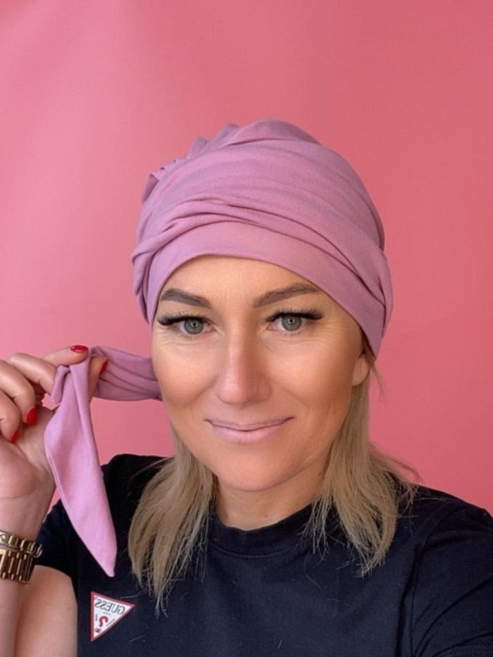 Ružový turban - bambus - Internetový obchod