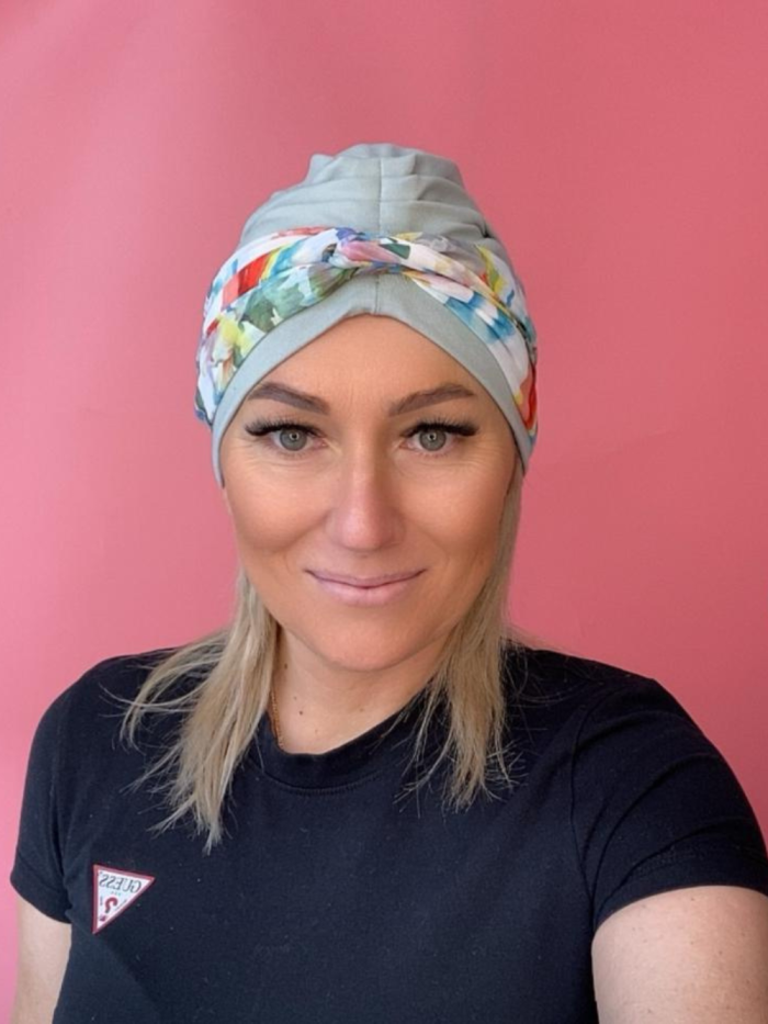 Bamboo turban - with ribbons - Online store