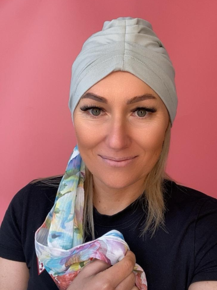 Bamboo turban - with ribbons - Online store