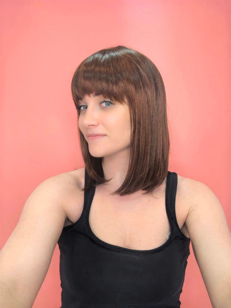Synthetic wig - with bangs - Online Store