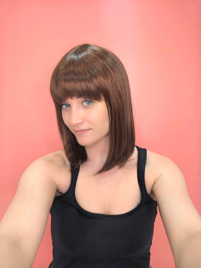 Synthetic wig - with bangs - Online Store