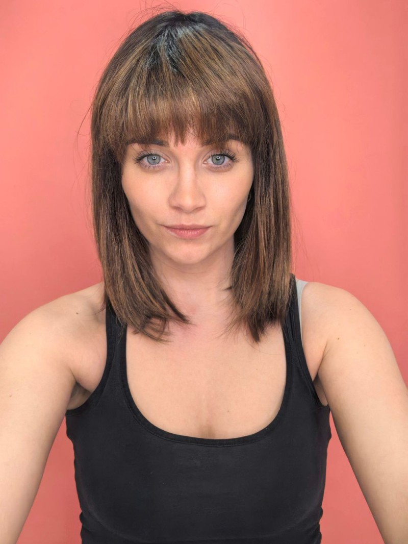 Synthetic wig - with bangs - Online Store