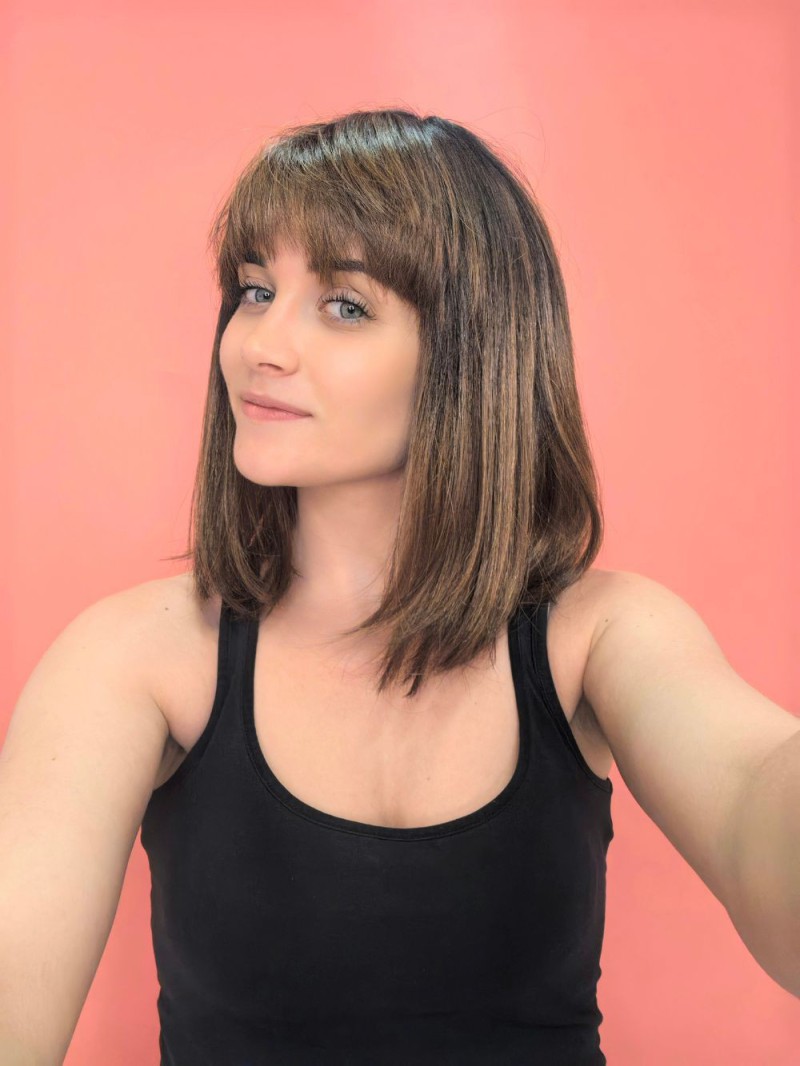 Synthetic wig - with bangs - Online Store