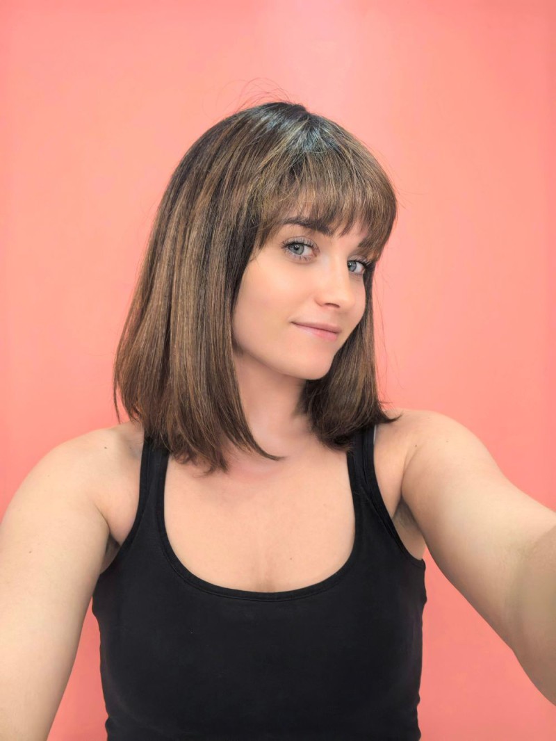 Synthetic wig - with bangs - Online Store