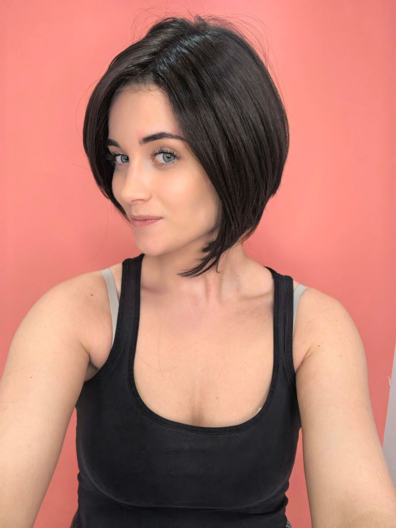 Synthetic wig - dark brown - Online Store