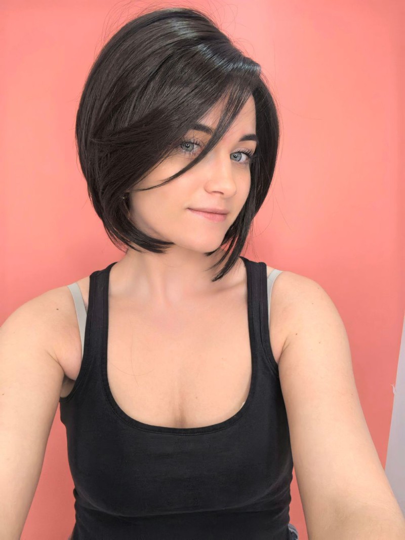 Synthetic wig - dark brown - Online Store