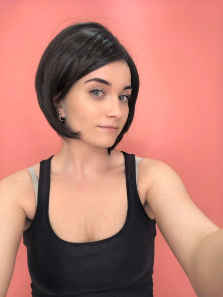 Synthetic wig - dark brown - Online Store