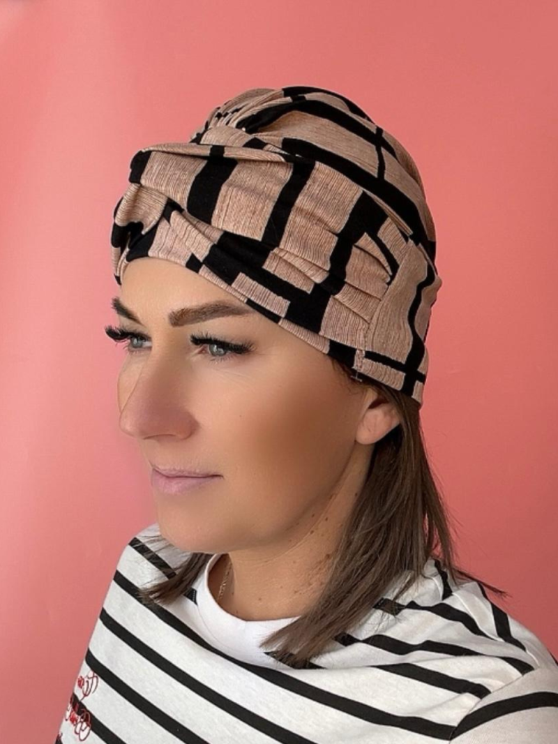 Wiskozowy turban - we wzorki - Sklep internetowy