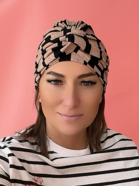 Viskózový turban - vzorovaný - Internetový obchod