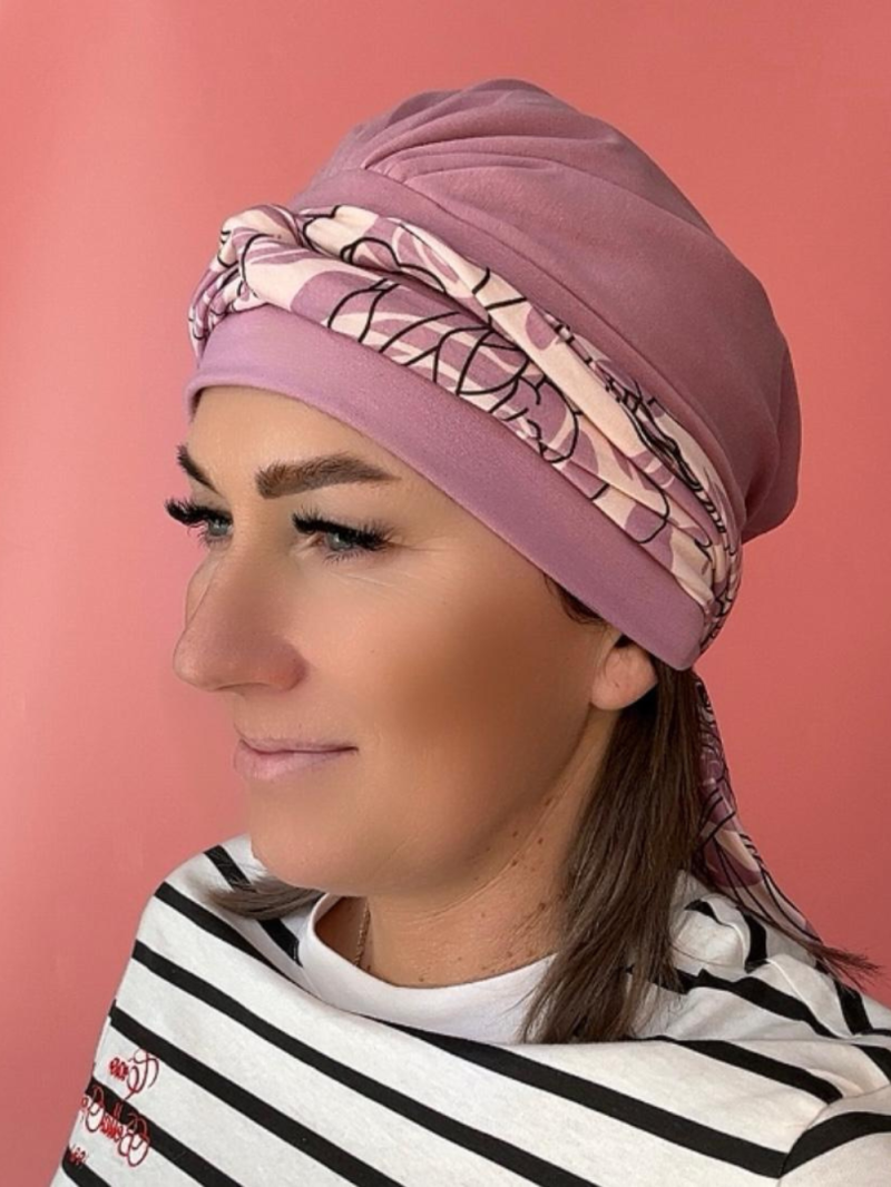 Turban z szarfami - wiskoza - Sklep internetowy