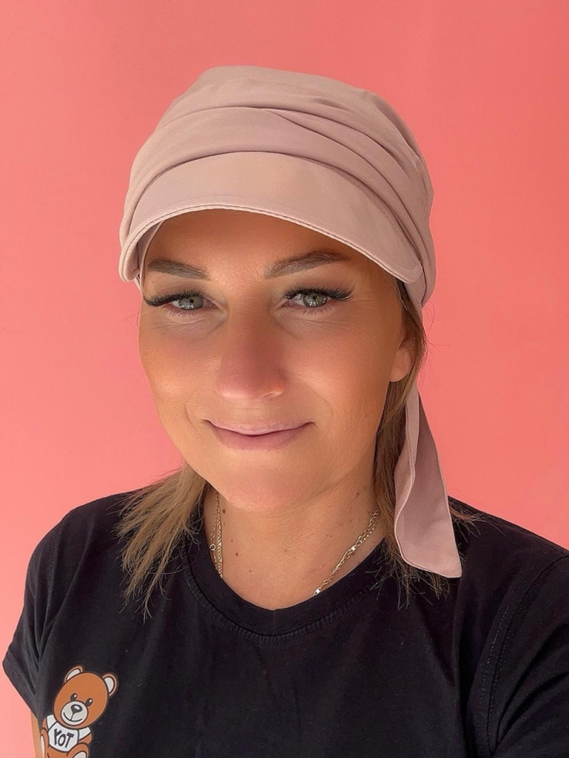 Turban mit Schirm - khaki - Online-Shop