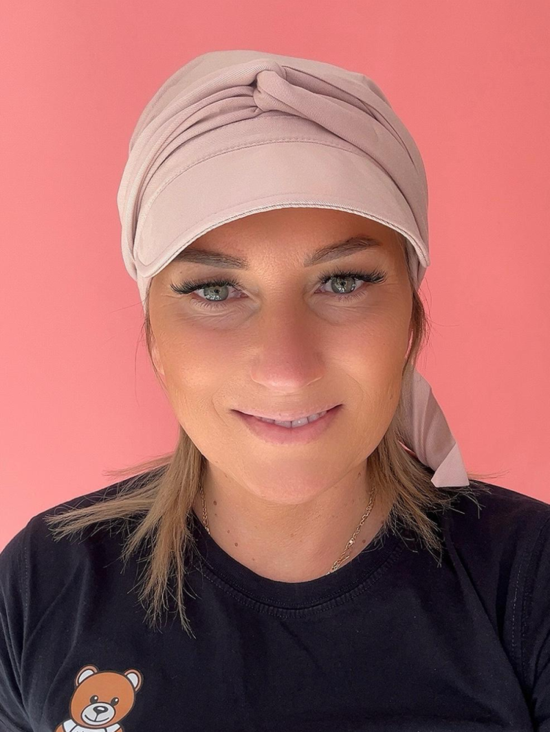 Turban mit Schirm - khaki - Online-Shop