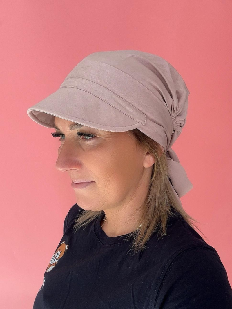 Turban mit Schirm - khaki - Online-Shop