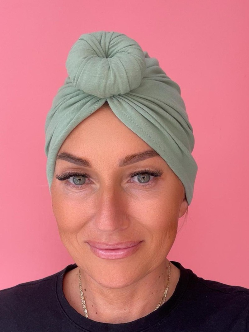 Bawełniany turban Lori - zielony