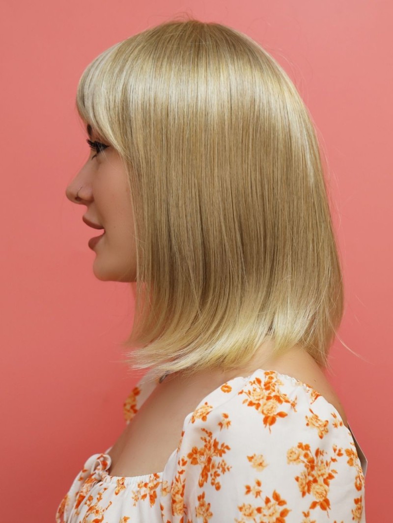 Peruka syntetyczna blond - Fuksja