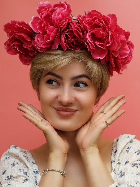kurze blonde Kunsthaarperücke - Online-Shop Polen