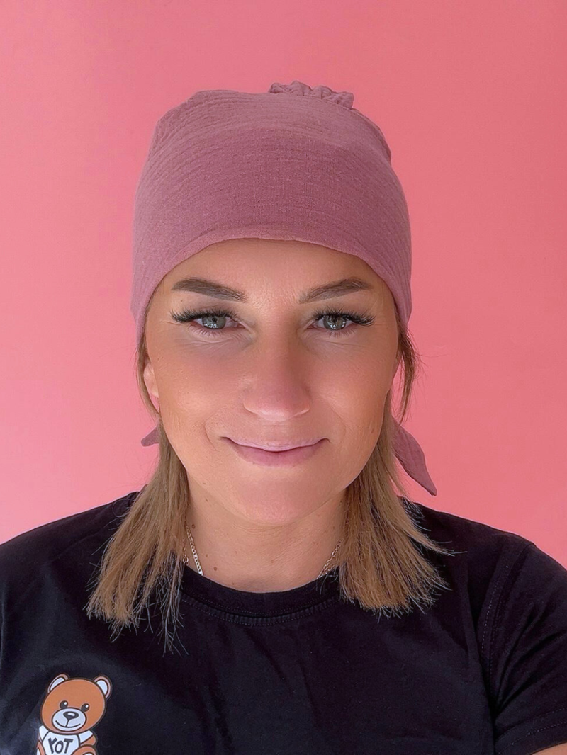 Musselin-Mütze - mit Schirm - Online-Shop