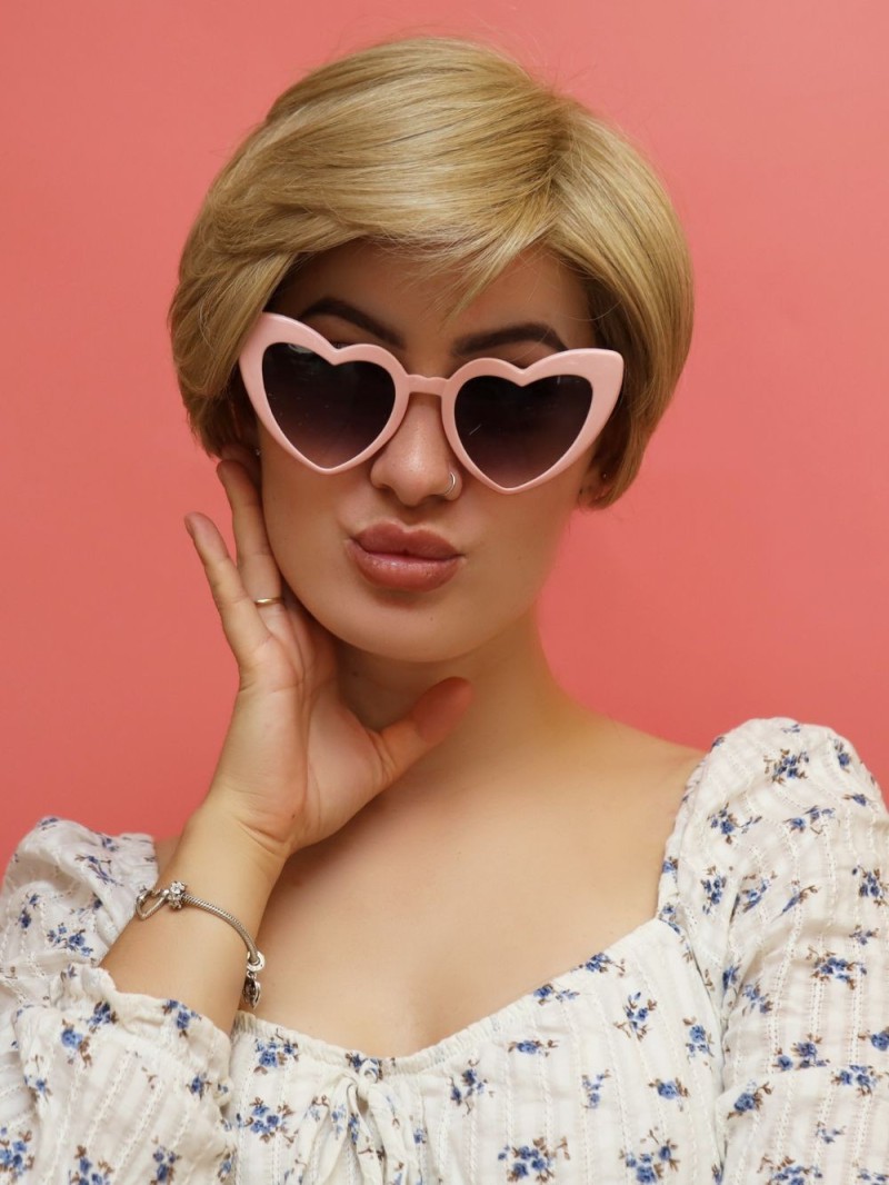 Damska peruka syntetyczna jasny blond - Sylwia