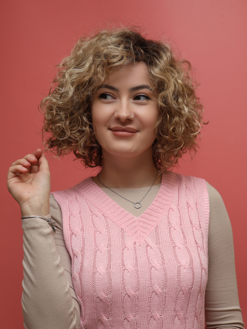 Curly wig, afro curls - Synthetic - Online store