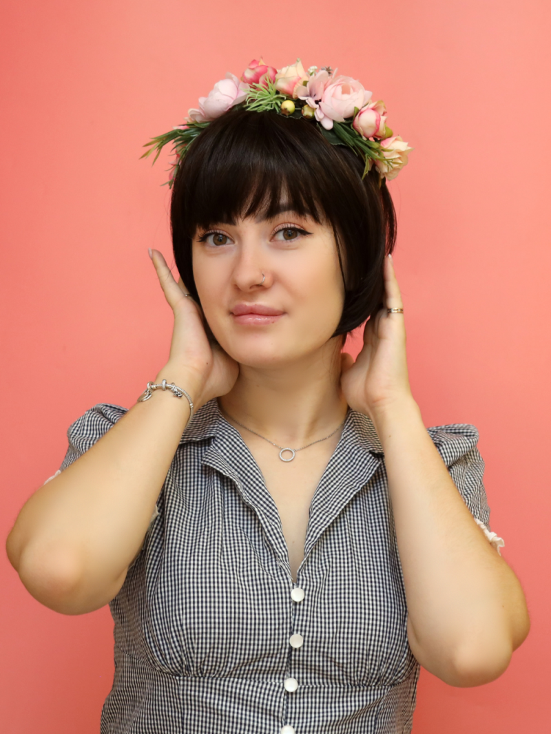 Syntetyczna ciemny brąz peruka - Marcelina