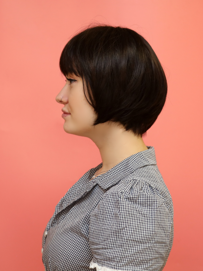 Syntetyczna ciemny brąz peruka - Marcelina