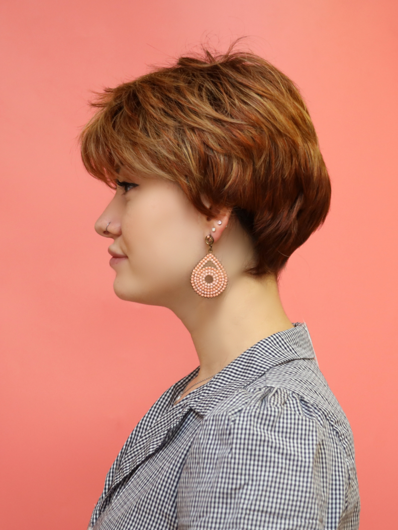 Krótka peruka syntetyczna ruda - Zuza