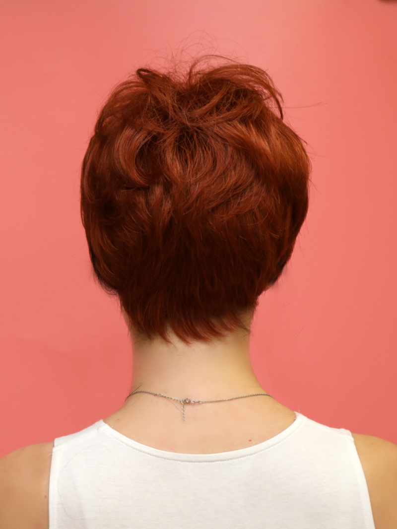 Red wig - synthetic - Online store Poland
