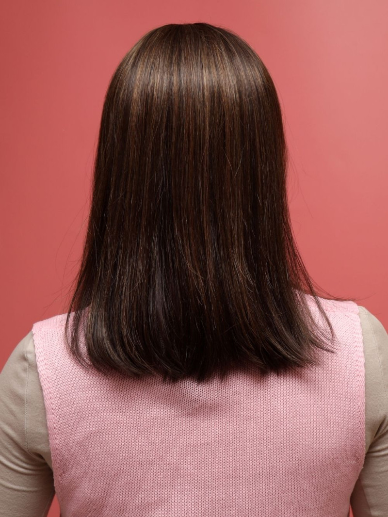 Synthetic wig - brown - Online store Poland