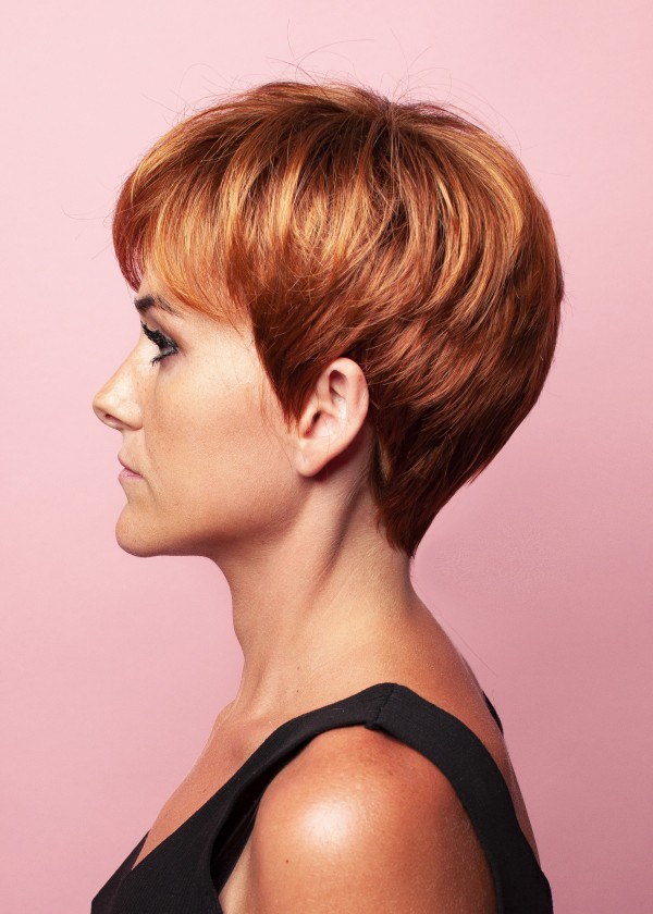 Short synthetic wig red - Małgorzata - online store
